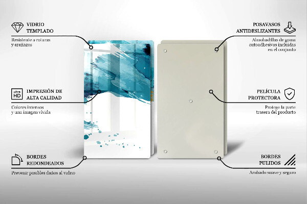 Sklo za varnú dosku Modré škvrny