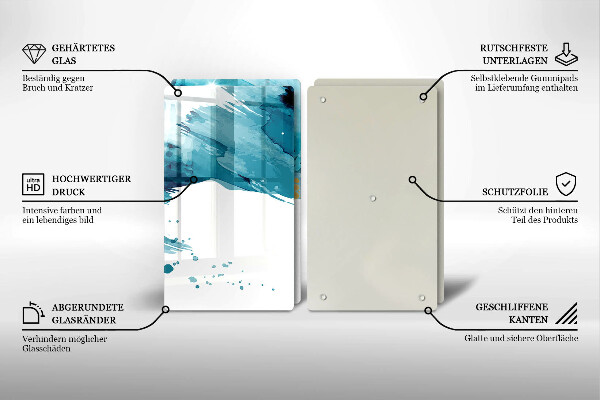 Sklo za varnú dosku Modré škvrny