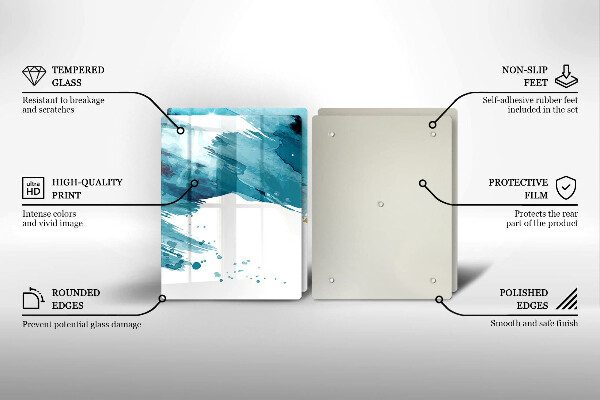 Sklo za varnú dosku Modré škvrny