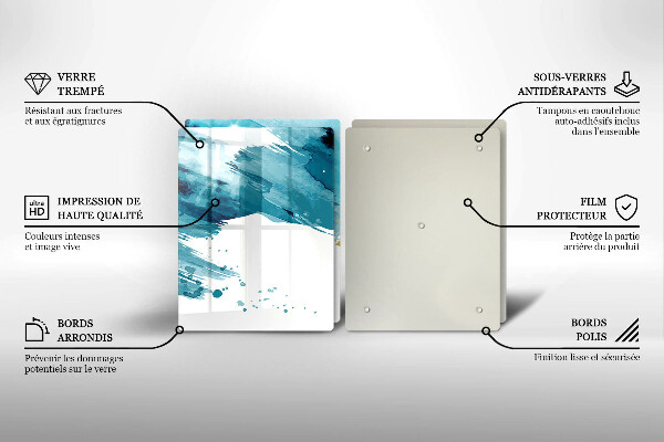 Sklo za varnú dosku Modré škvrny