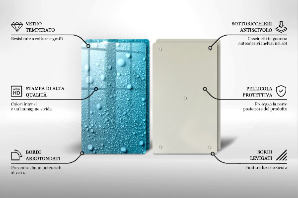 Sklo za varnú dosku Kvapky vody