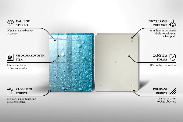 Sklo za varnú dosku Kvapky vody