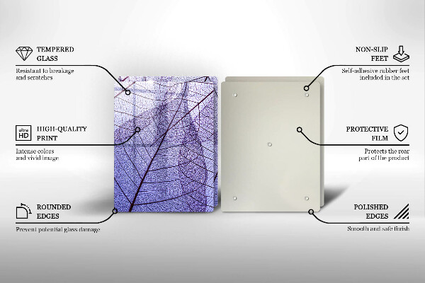 Sklo za varnú dosku Listy so žilami