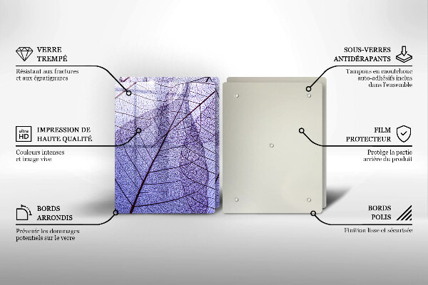 Sklo za varnú dosku Listy so žilami
