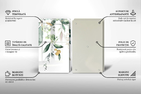 Sklo za varnú dosku Akvarelové listy