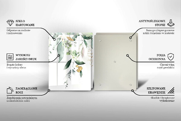 Sklo za varnú dosku Akvarelové listy