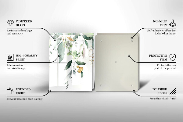 Sklo za varnú dosku Akvarelové listy