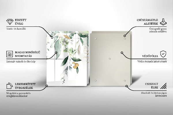 Sklo za varnú dosku Akvarelové listy