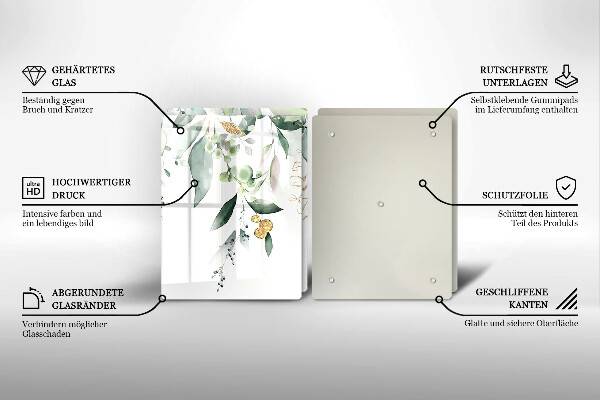 Sklo za varnú dosku Akvarelové listy