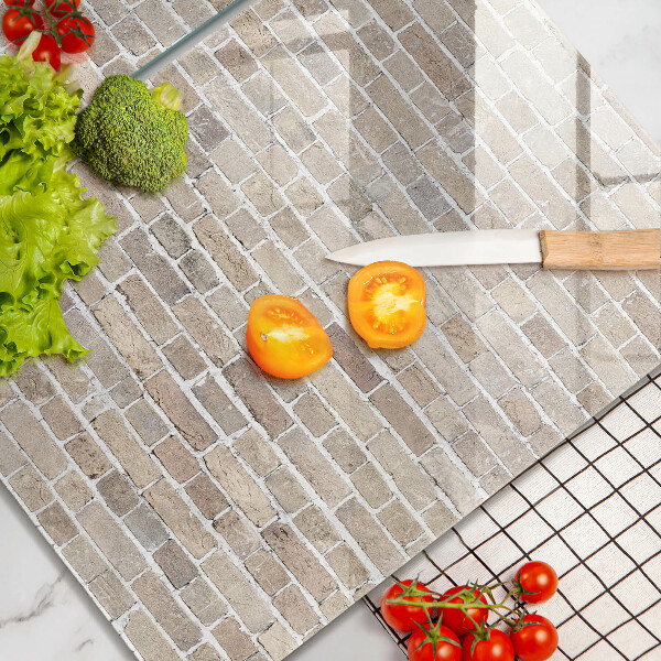 Sklo za varnú dosku Svetlá tehlová stena