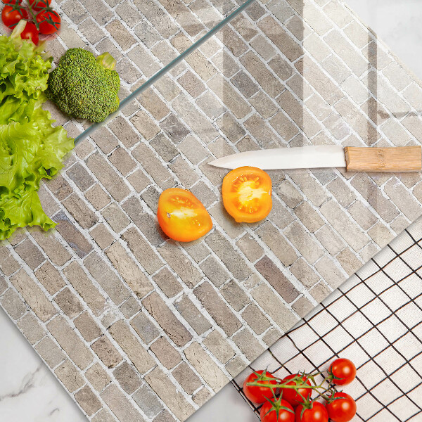 Sklo za varnú dosku Svetlá tehlová stena