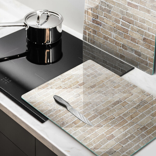 Sklo za varnú dosku Svetlá tehlová stena