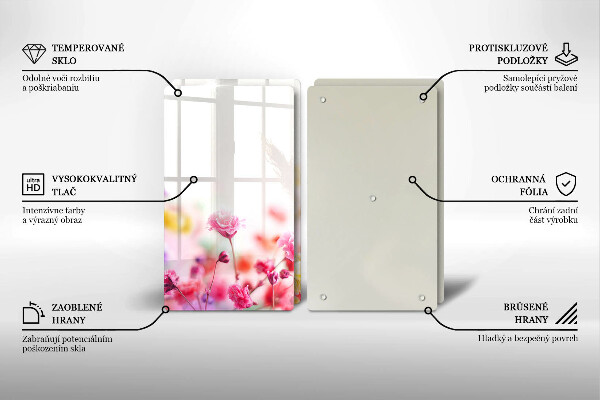 Sklo za varnú dosku Kvetinová lúka