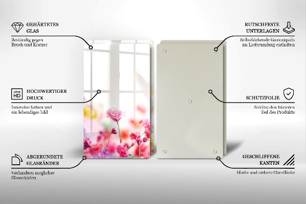 Sklo za varnú dosku Kvetinová lúka