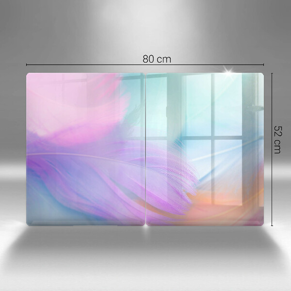 Sklo za varnú dosku Pastelové perie