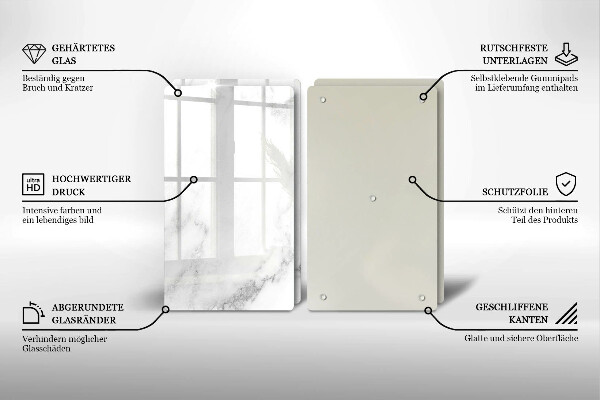 Kryt na stenu pri sporáku Moderný mramor