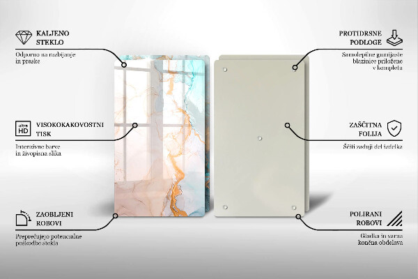 Kryt na stenu pri sporáku Mramorová abstrakcia