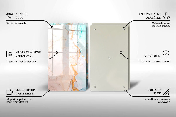 Kryt na stenu pri sporáku Mramorová abstrakcia