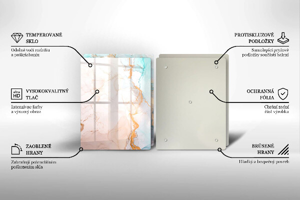 Kryt na stenu pri sporáku Mramorová abstrakcia