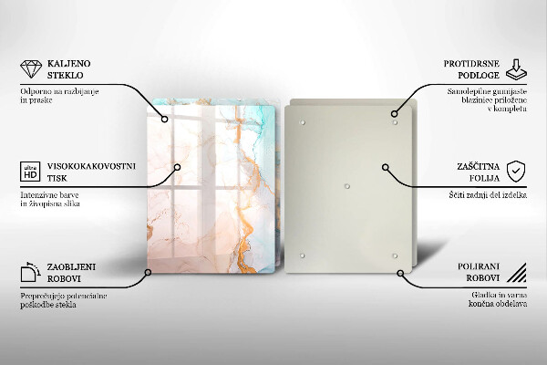 Kryt na stenu pri sporáku Mramorová abstrakcia