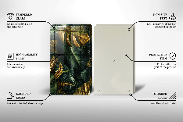 Kryt na stenu pri sporáku Zlaté listy monstera