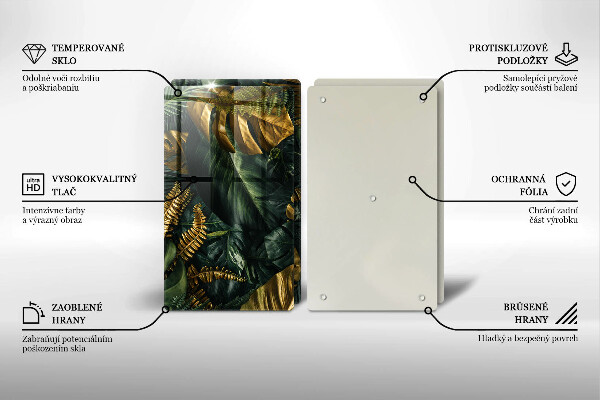 Kryt na stenu pri sporáku Zlaté listy monstera