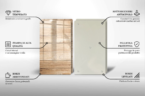 Sklo za varnú dosku Drevené dosky