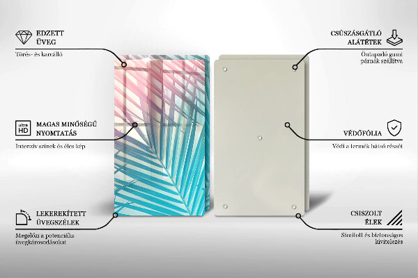 Sklo za varnú dosku Pastelové listy