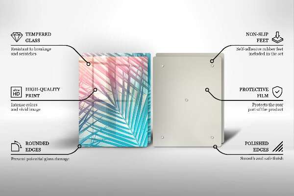 Sklo za varnú dosku Pastelové listy