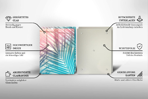 Sklo za varnú dosku Pastelové listy