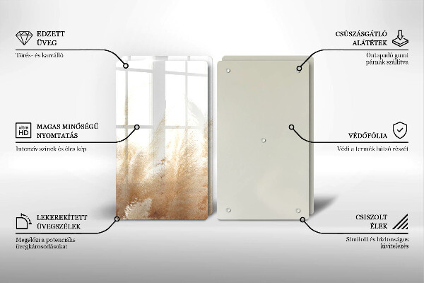 Sklo za varnú dosku Pampasová tráva