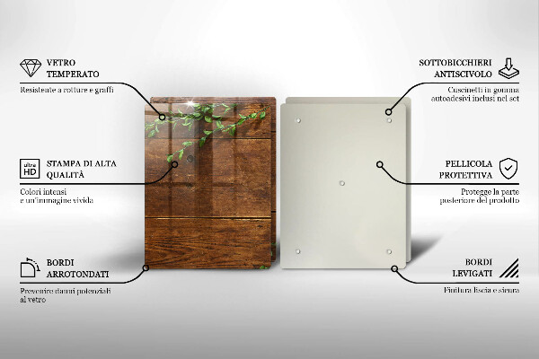 Tvrdené sklo za varnú dosku Drevené dosky a listy