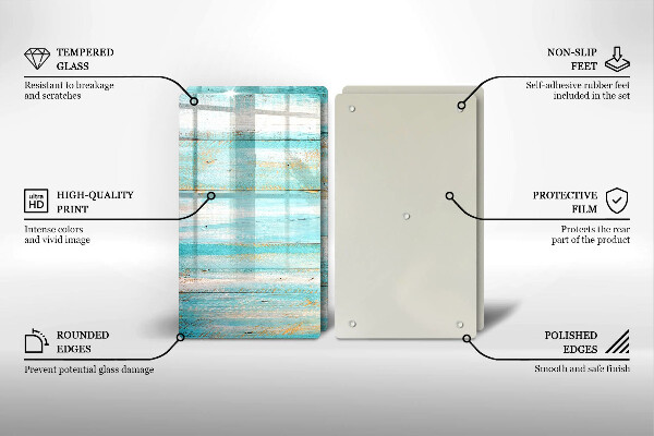 Tvrdené sklo za varnú dosku Vintage drevené dosky