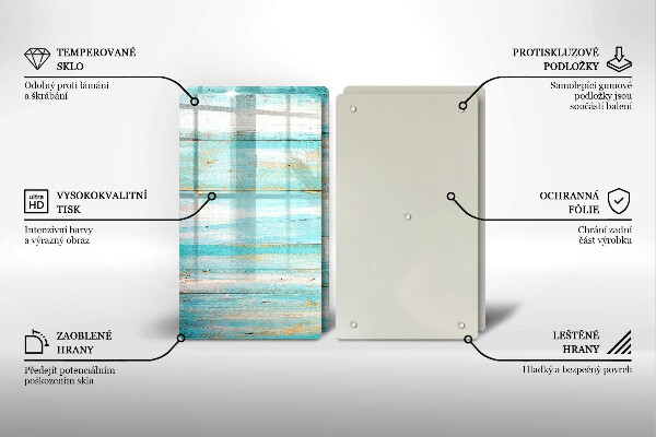 Tvrdené sklo za varnú dosku Vintage drevené dosky