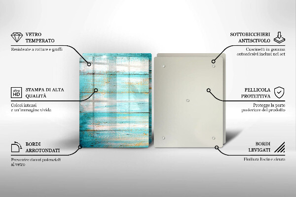 Tvrdené sklo za varnú dosku Vintage drevené dosky