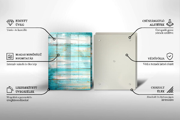 Tvrdené sklo za varnú dosku Vintage drevené dosky
