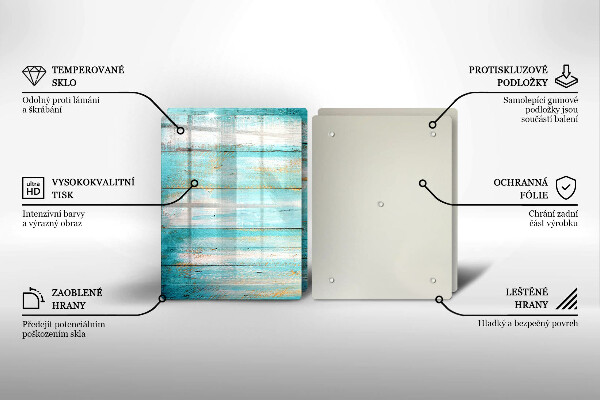 Tvrdené sklo za varnú dosku Vintage drevené dosky