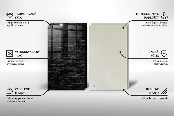 Tvrdené sklo za varnú dosku Stena tehlová stena