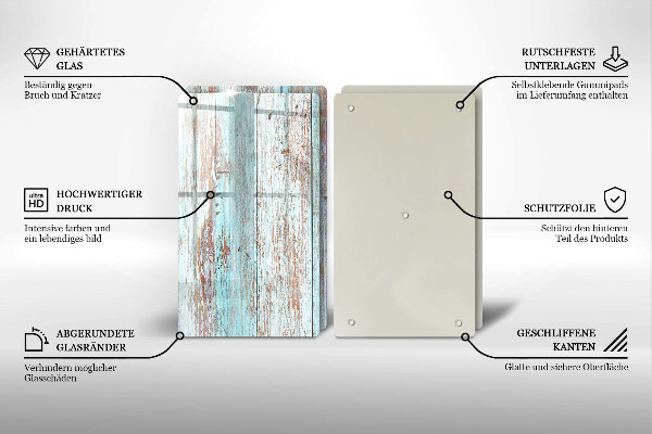 Sklo za varnú dosku Staré vintage dosky