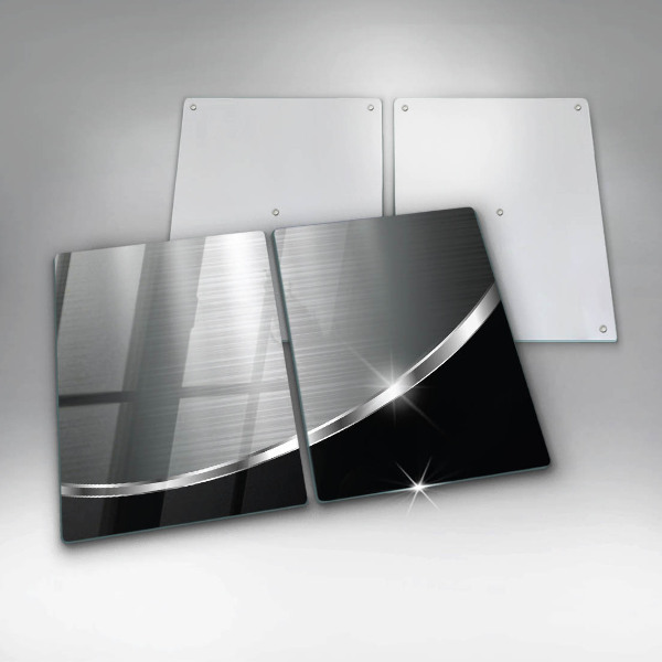 Sklo za varnú dosku Abstrakcia s kovom