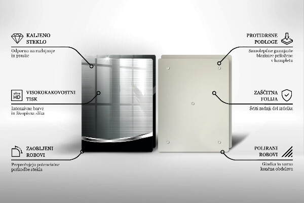 Sklo za varnú dosku Abstrakcia s kovom