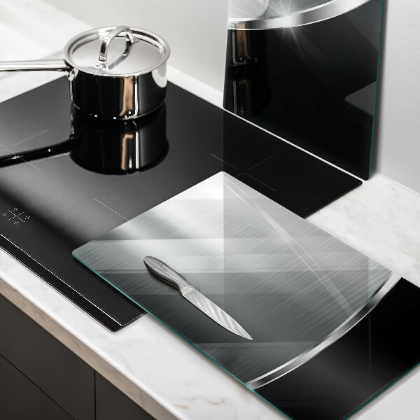 Sklo za varnú dosku Abstrakcia s kovom