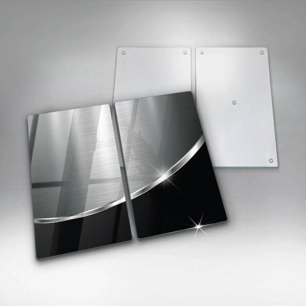 Sklo za varnú dosku Abstrakcia s kovom