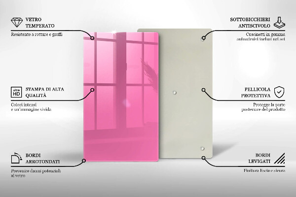 Kryt na indukčnú dosku Ružová farba