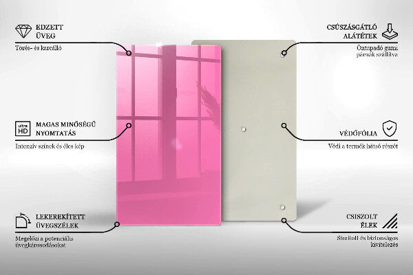Kryt na indukčnú dosku Ružová farba