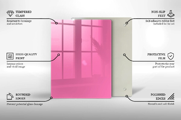 Kryt na indukčnú dosku Ružová farba