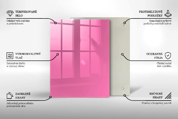 Kryt na indukčnú dosku Ružová farba