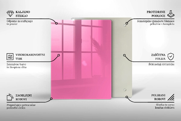 Kryt na indukčnú dosku Ružová farba