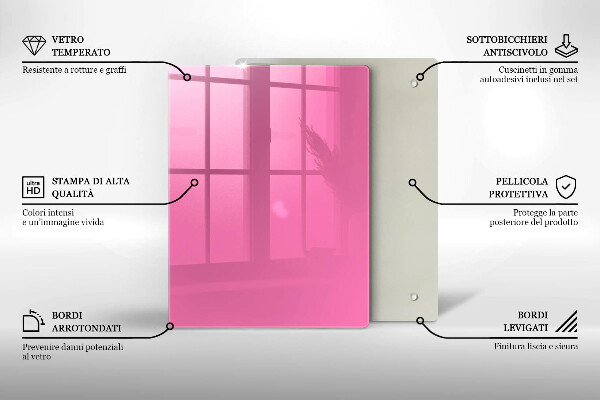 Kryt na indukčnú dosku Ružová farba