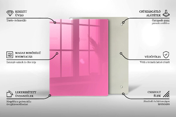 Kryt na indukčnú dosku Ružová farba